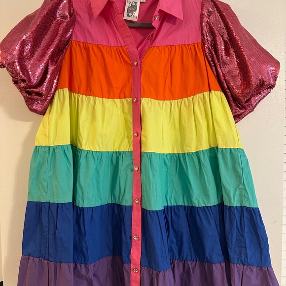 Queen of Sparkles rainbow dress - Picture 2 of 3